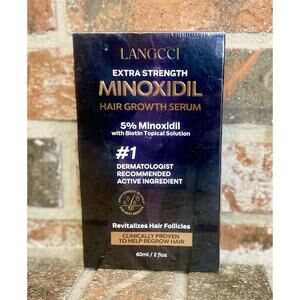 NEW LANGCCI EXTRA STRENGTH Minoxidil Biotin Topical Solution 2fl Oz